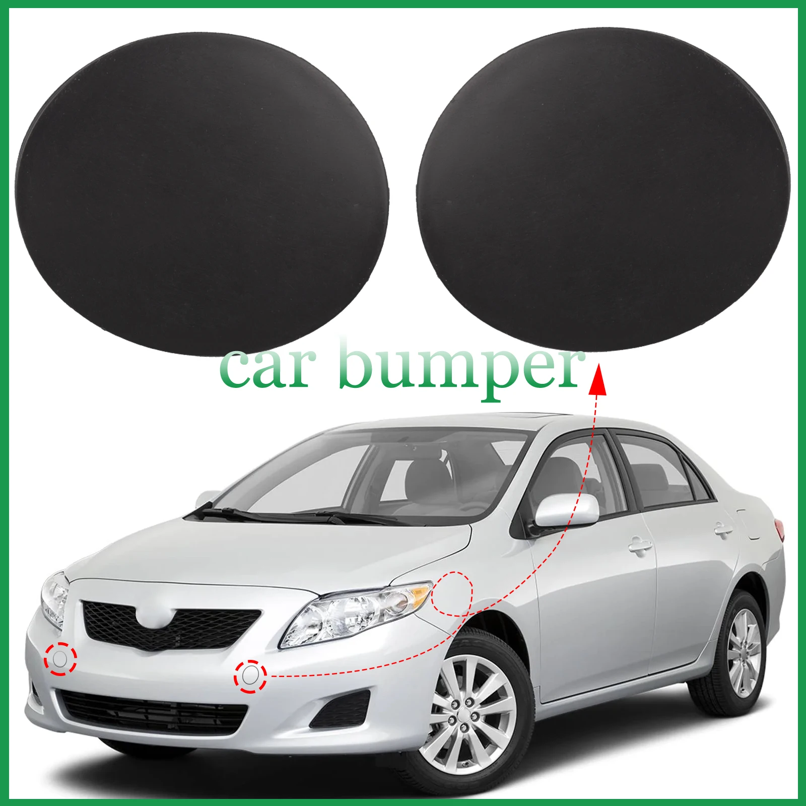 

Front Bumper Tow Hook Cover Cap Towing Eye Fit For Toyota Corolla Accessories 2009 2010 52128-02910 52127-02910