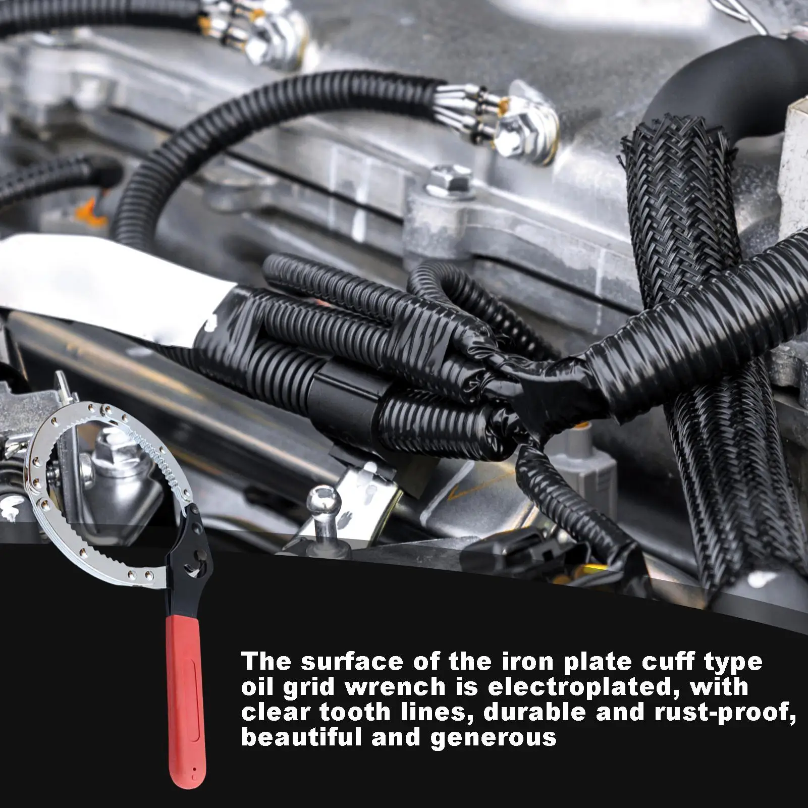 Chain Wrench Tool Heavy Duty Alloy Steel Car Repair Tool Automotive Chain Pipe Wrench For Mechanics Plumbers Home Improvement