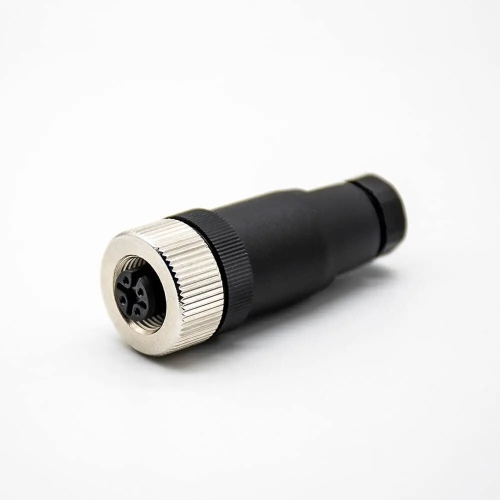 M12 3Pin Female A-Code Field Installable Screw Termination Unshield