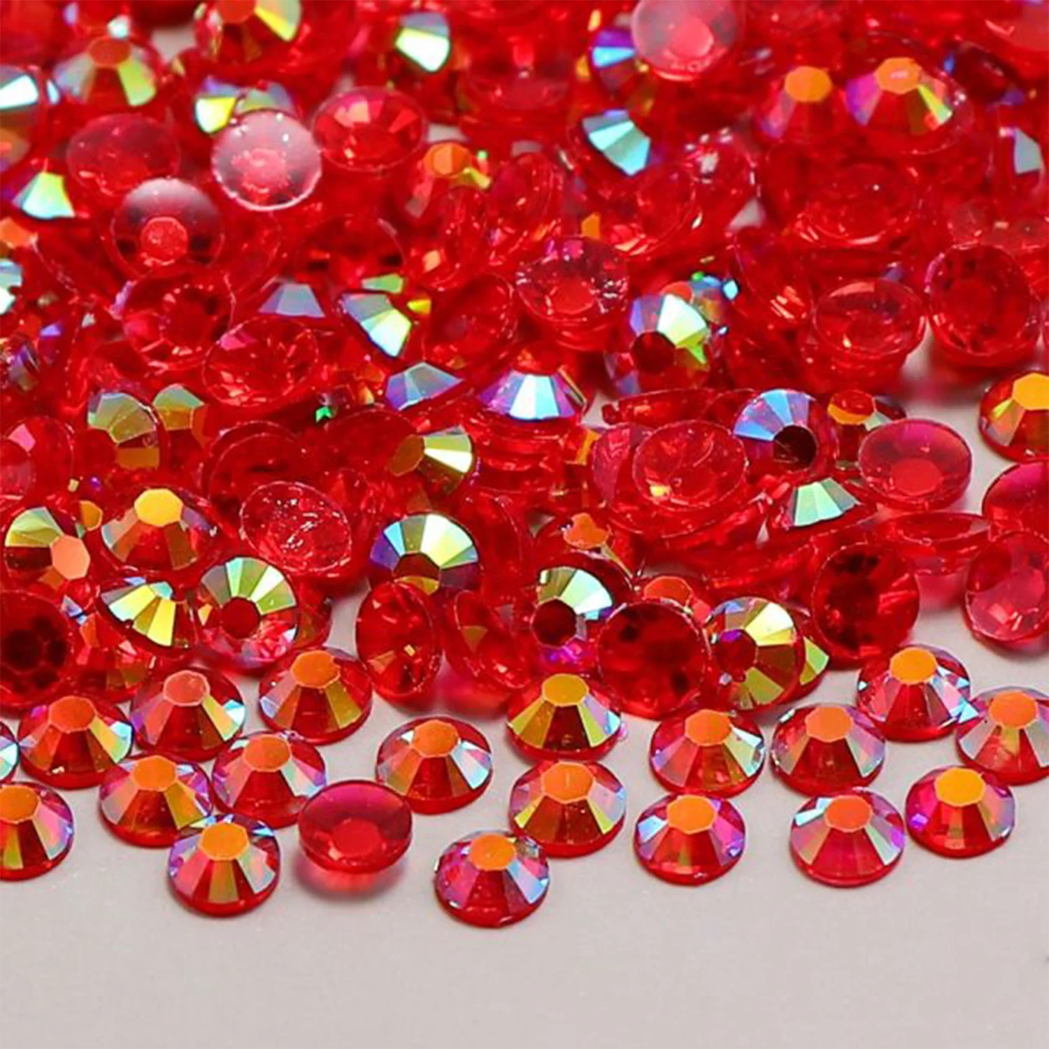 500-1000pcs Transparent AB Rhinestone Non Hotfix Resin Flatback Rhinestones For DIY Nail Art Jewelry Garment Decorations Glue On