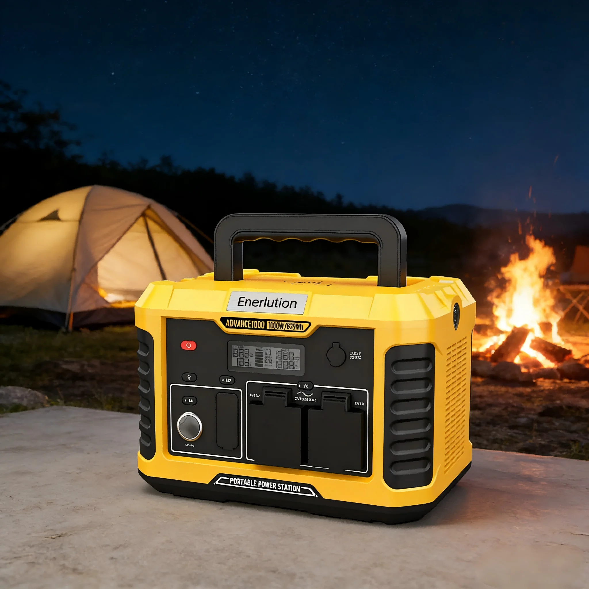 On Stock Remote Control Jump Starter Air Compressor Outdoor Backup Power 3000W Solar Generator Portable Power Station RV