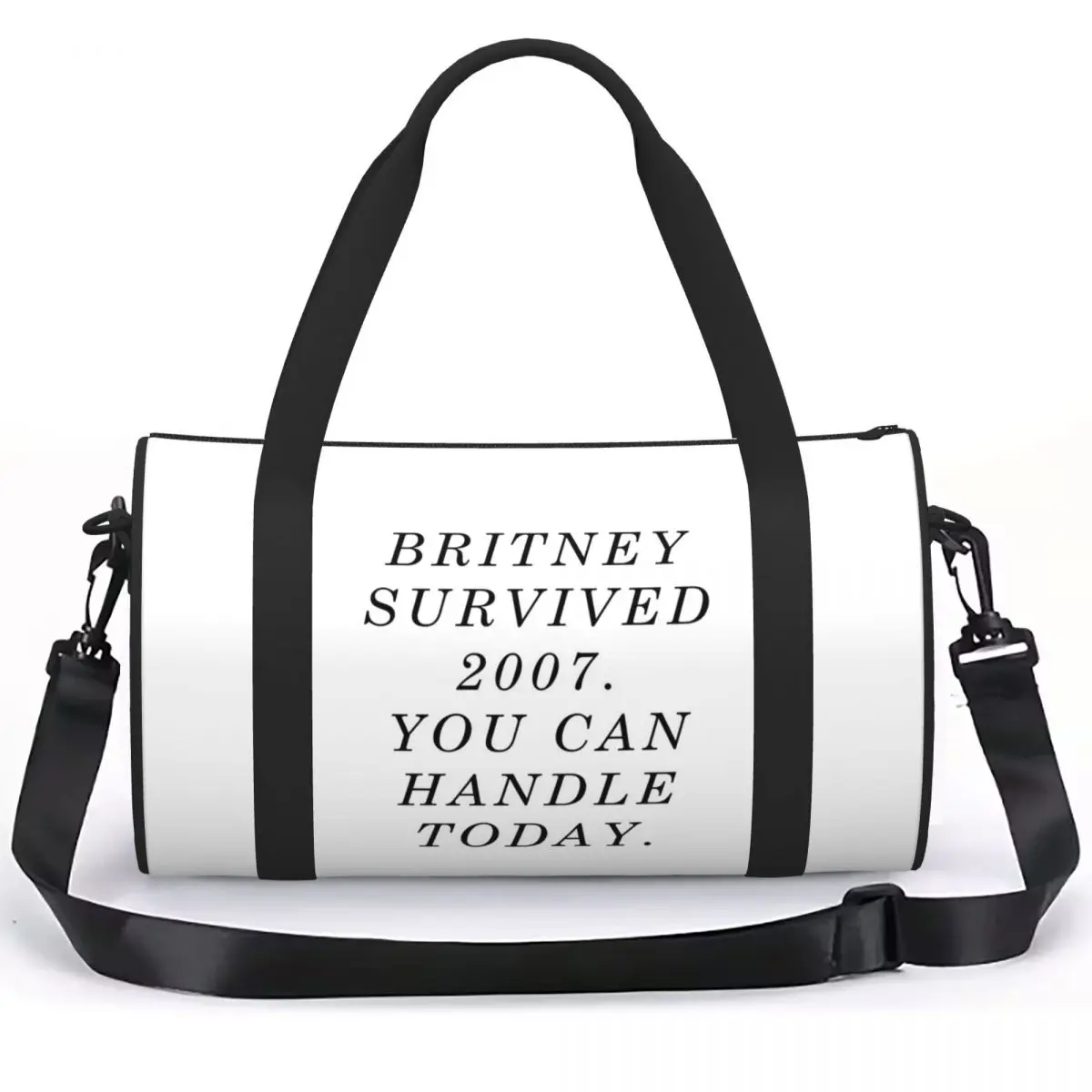 Britney Survived You Can Handle Today Luggage Bag Multi-Functional Duffle Tote Bag Handbags Gym Bags Fitness Bag for Boys Girls