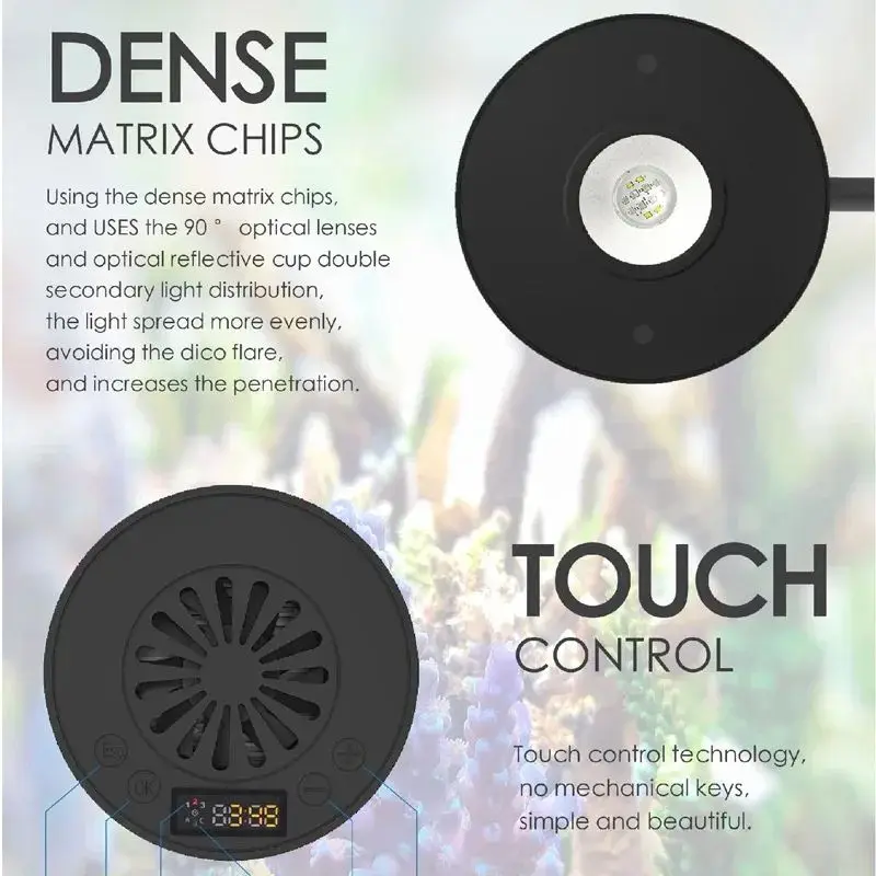 الأطياف أكوا نايت V2 التحكم باللمس 36 واط الطيف الكامل المدمج في الموقت البحرية المرجان الشعاب المرجانية المياه المالحة خزان الأسماك حوض السمك مصباح ليد #2