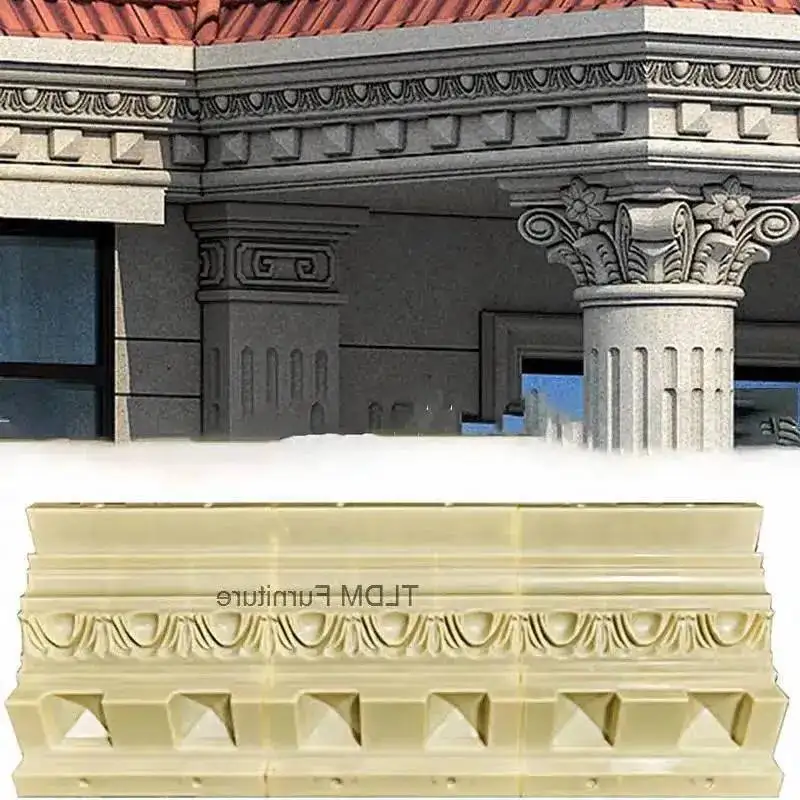 Exterior Villa Modern Molds European Art Eaves Line Eaves Wall Line Decoration Template Household Roman Column Cornice Drip Line