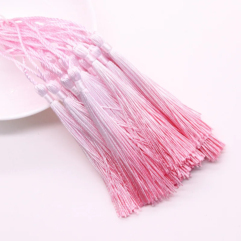 10-50Pcs 13cm Gradienten Quasten Hängen Seil Lesezeichen Polyester Seide Quaste Für DIY Handwerk Schmuck Machen zubehör – Detail 4