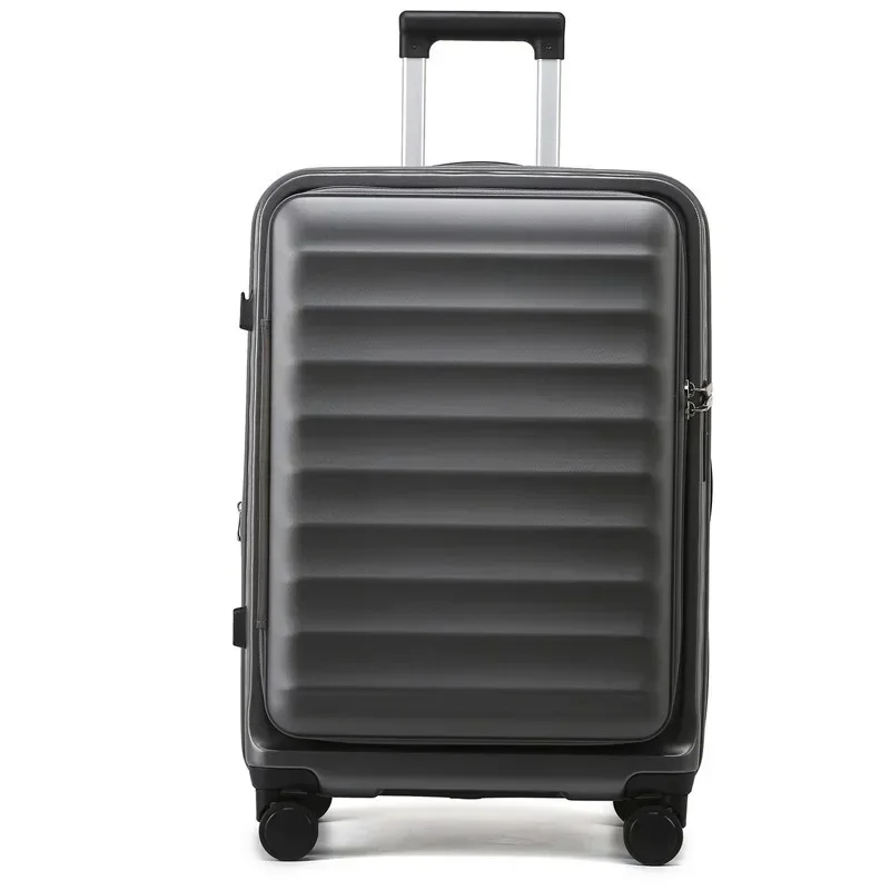 

Side open lid new suitcase expandable trolley case