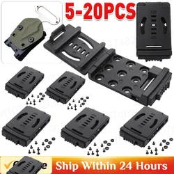 5-20pcs K Sheath Kydex Waist Belt Clip Hunting Knife Scabbard Kit Tek Lok Belt Clamp Belt Mag Gun Holster Waist Back Clip