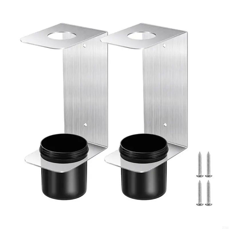 

77HF 2Set Wall Mount Oil Funnel Holder With Detachable Plastic Cup For Oil Filter Storage In Garage Workshop