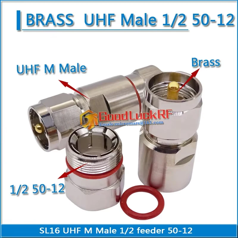 PL259 SO239 SL16 M UHF Male Installation CNT600 LMR600 SYV50-12 12D-FB SYWV50-12 Coaxial 1/2 head feeder interphone RF Connector