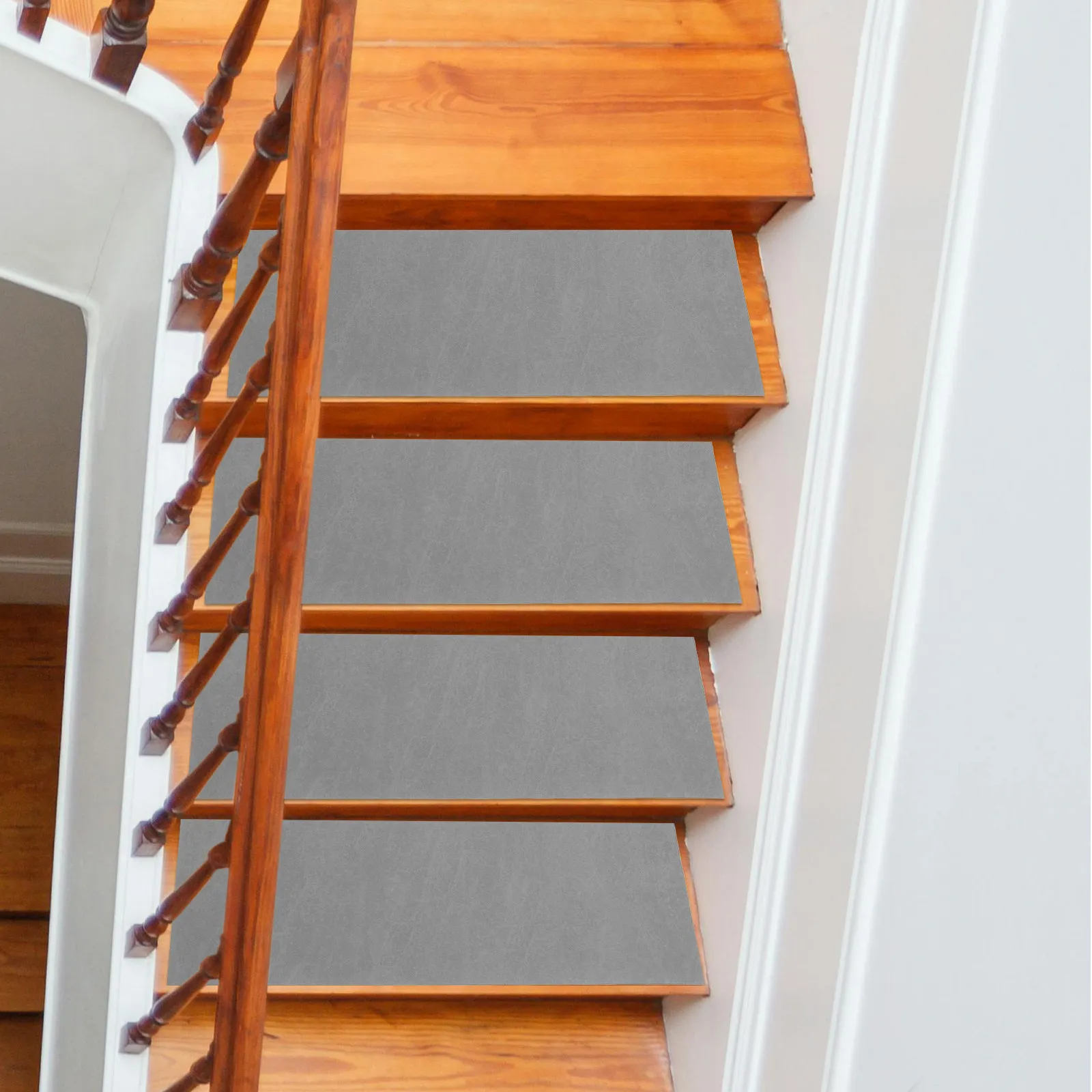 Polyester Stair Treads Non Slip 26x75cm Carpet Mats Noise Reducing Washable Runner Rugs for Wooden Steps Family Safety