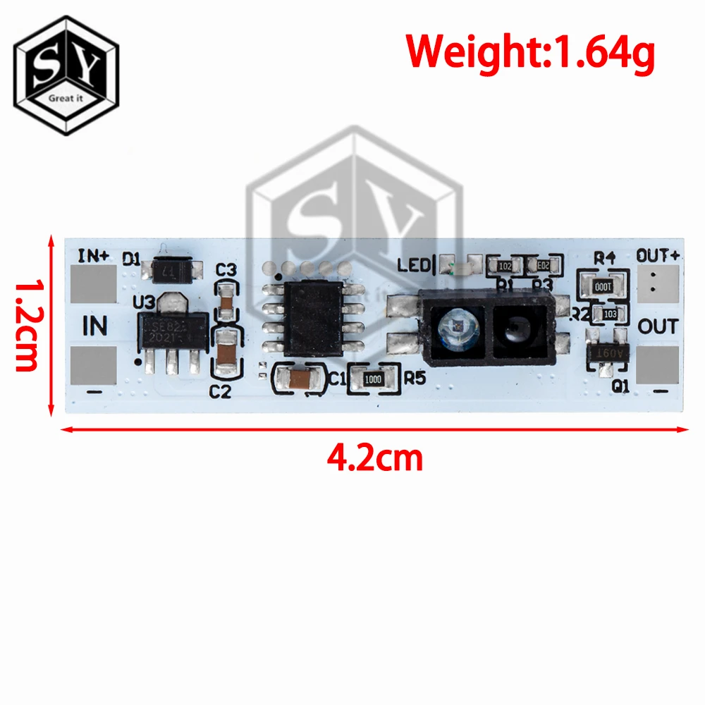 Touch Switch Capacitive Module 5V-24V 3A LED Dimming Control Lamps Active Components Short Distance Scan Sweep Hand Sensor Touc