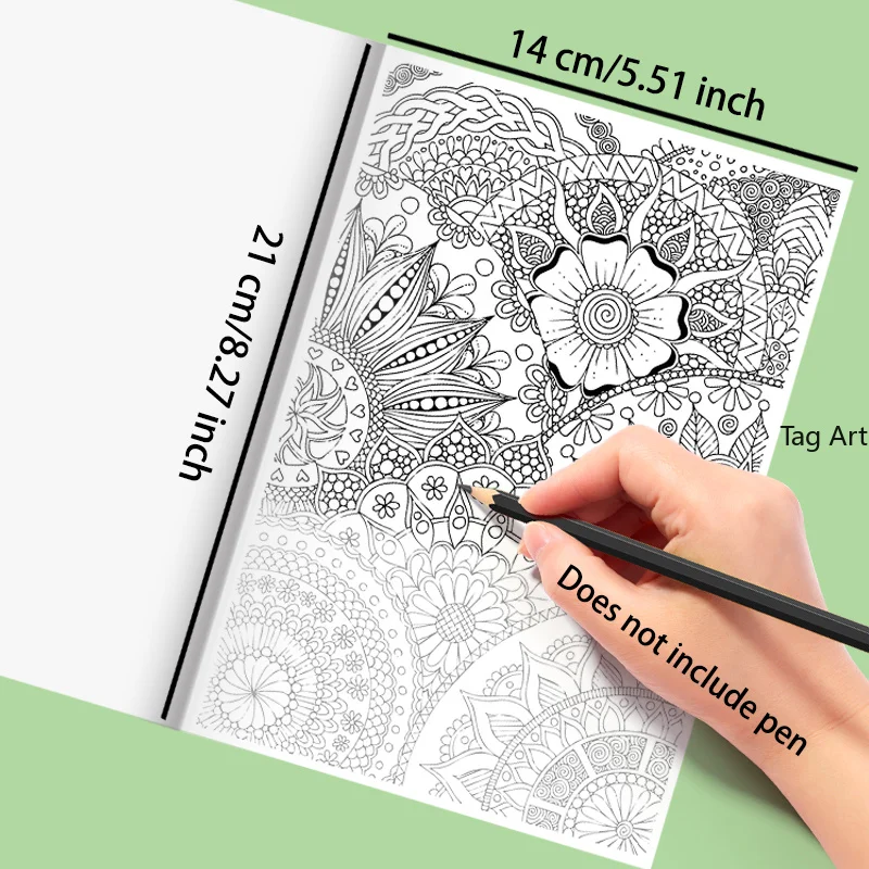 A Casual and Relaxing Adult Graffiti Hand Drawn Book, A Line Drawing Copy Drawing Book, 8.27x5.51 Inch, 24 Pages, Suit As Gift