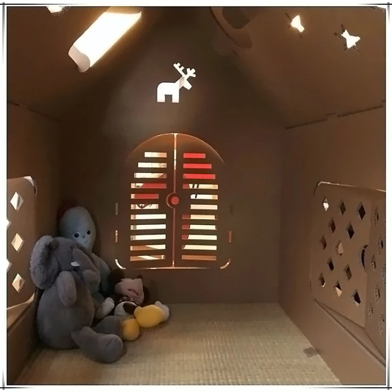 Bricolage boîte en papier faite à la main enfants jouet maison modèle papier à colorier modèle ensembles de construction créatif maternelle enfants jouet modèle maison