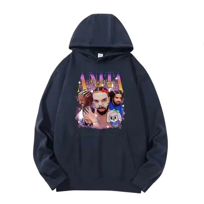 Hot Drake and Anita Max Wynn Retro Funny Meme Hoodies Men Women Fashion Autumn/Winter Sweatshirt Trend Casual Hoodies