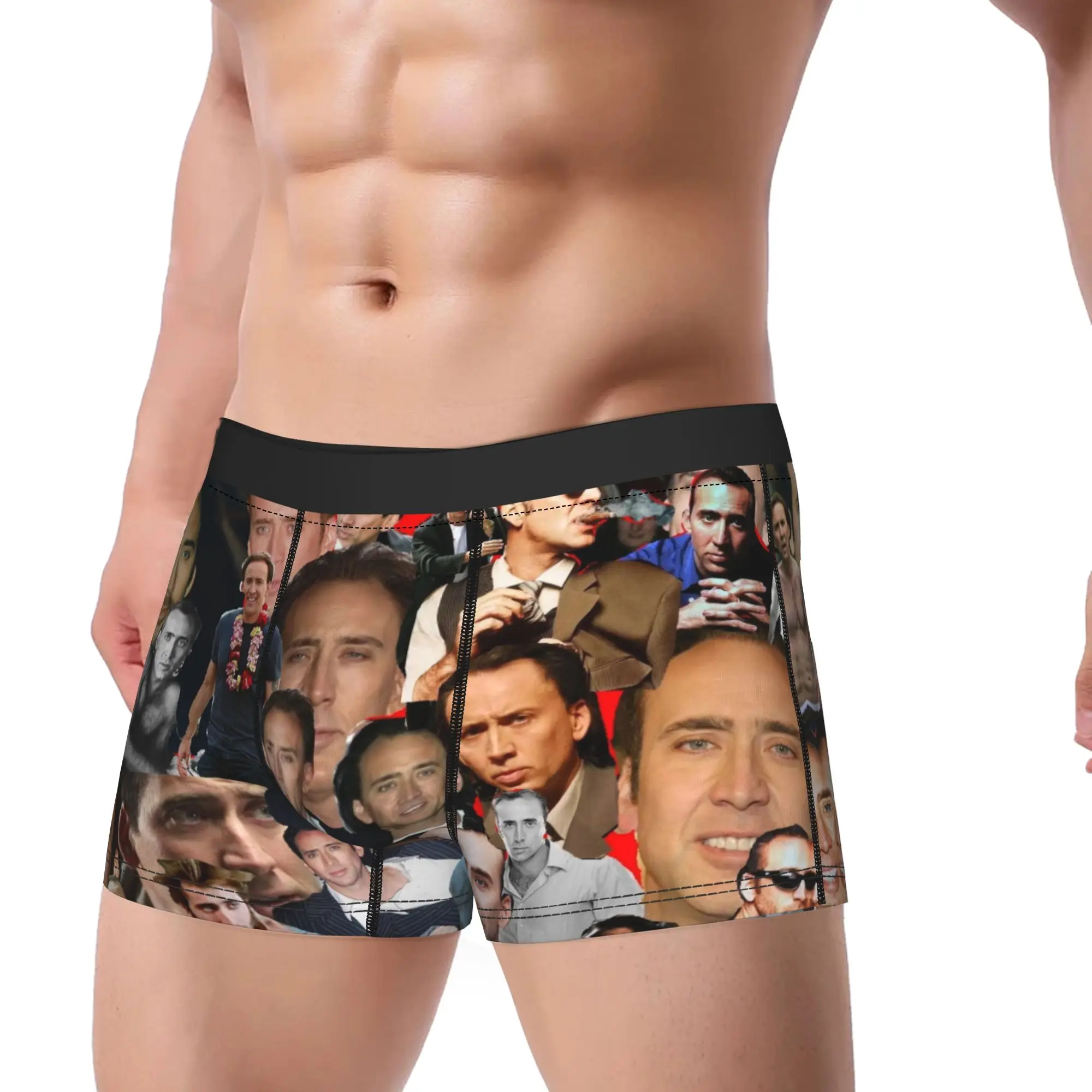 Nicolas Cage Face Collage Merch Boxers Briefs Novelty Underwear  Boxer Underpants Gag Gifts For Men