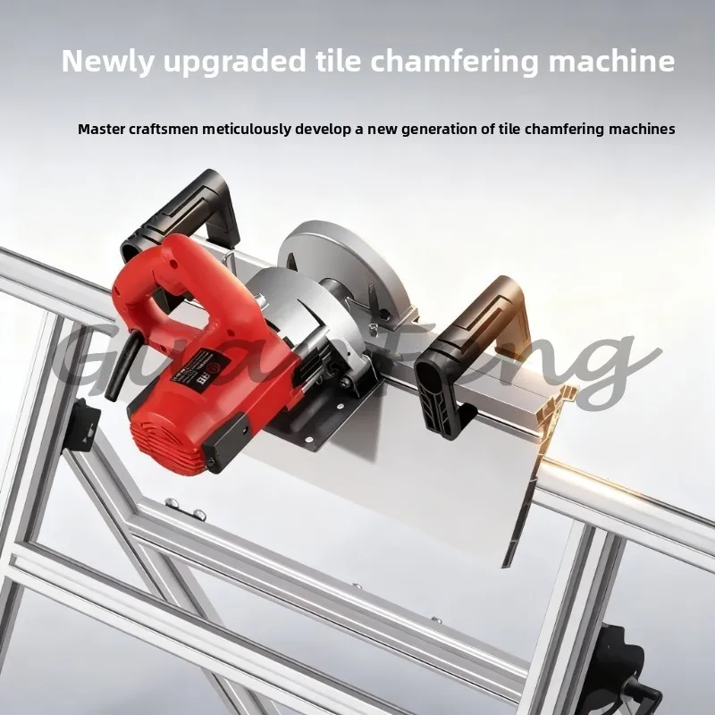 Construction Decoration Tile Chamfer Tool, 220V 1800W Handheld High Precision Dustproof Ceramic Tile Beveling Machine