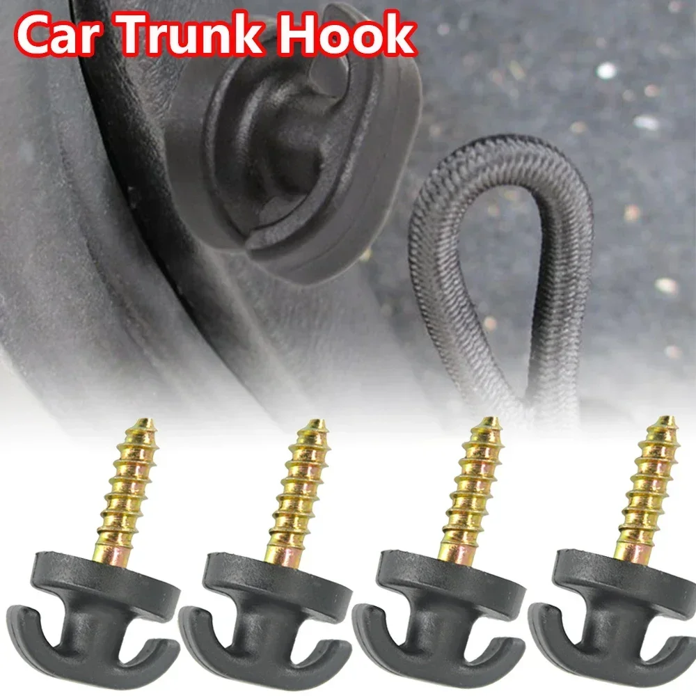 1/10pcs Car Mesh Pocket Hook Seat Mesh Buckle Car Interior Trunk Screw Fixing Hook Ring Universal Storage Mesh Pocket Clip