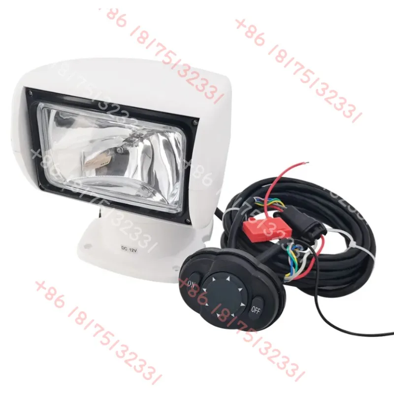 Foco de latón con Control remoto, 12V, 100W, 2500LM, 3200K, barco, camión, coche y reflector marino, diseño 100% buscado