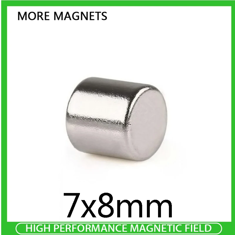 5/10/20pcs 7*8mm Neodymium magnet disc 7x8mm N35 NdFeB Dia 7x8 Strong Small Magnetic Magnets For Craft 7 mm x 8 mm