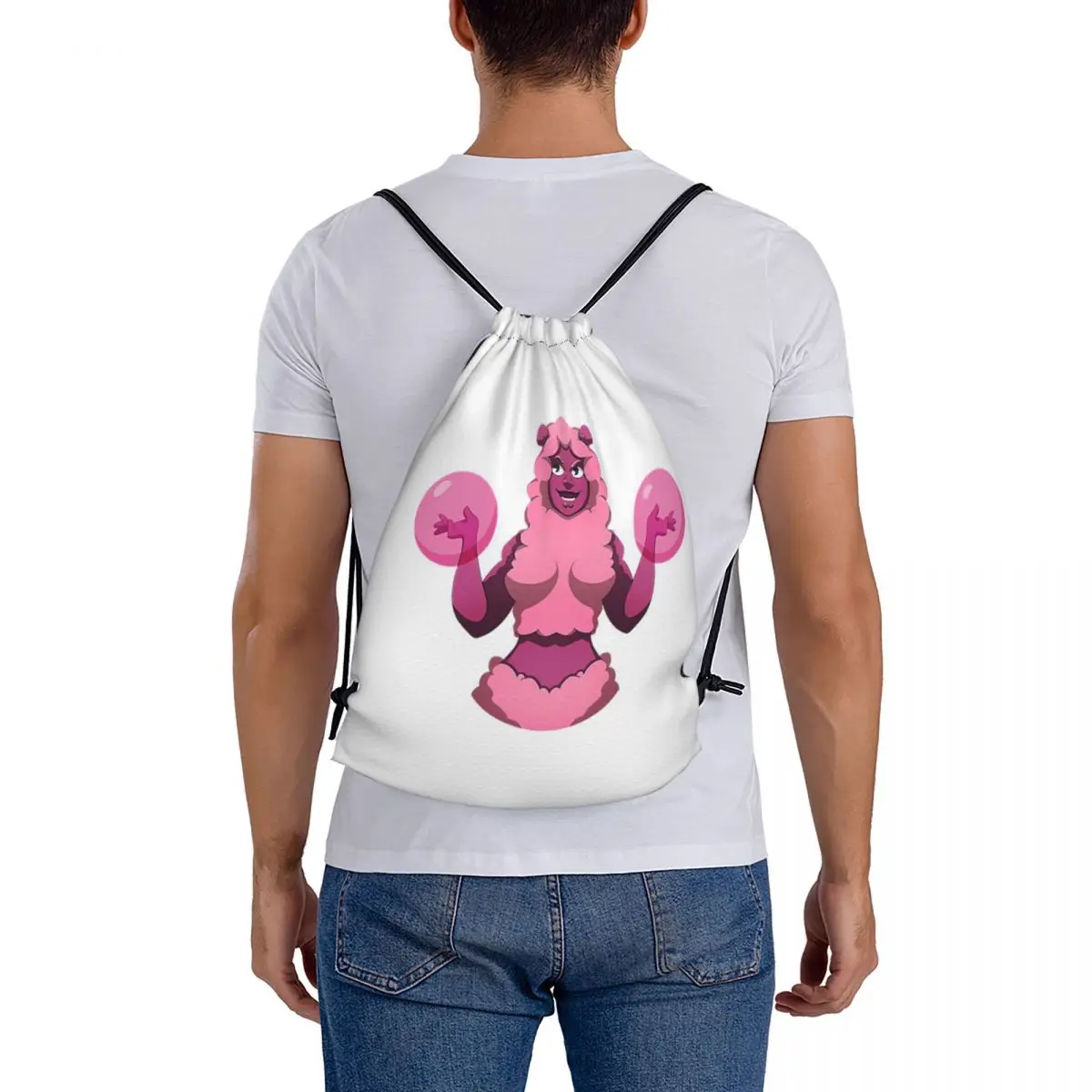 Friends Anime Style Funny Cartoon Vintage Backpacks Fashion Drawstring Bundle Pocket Shoes Bag Book Bags for Man Woman School