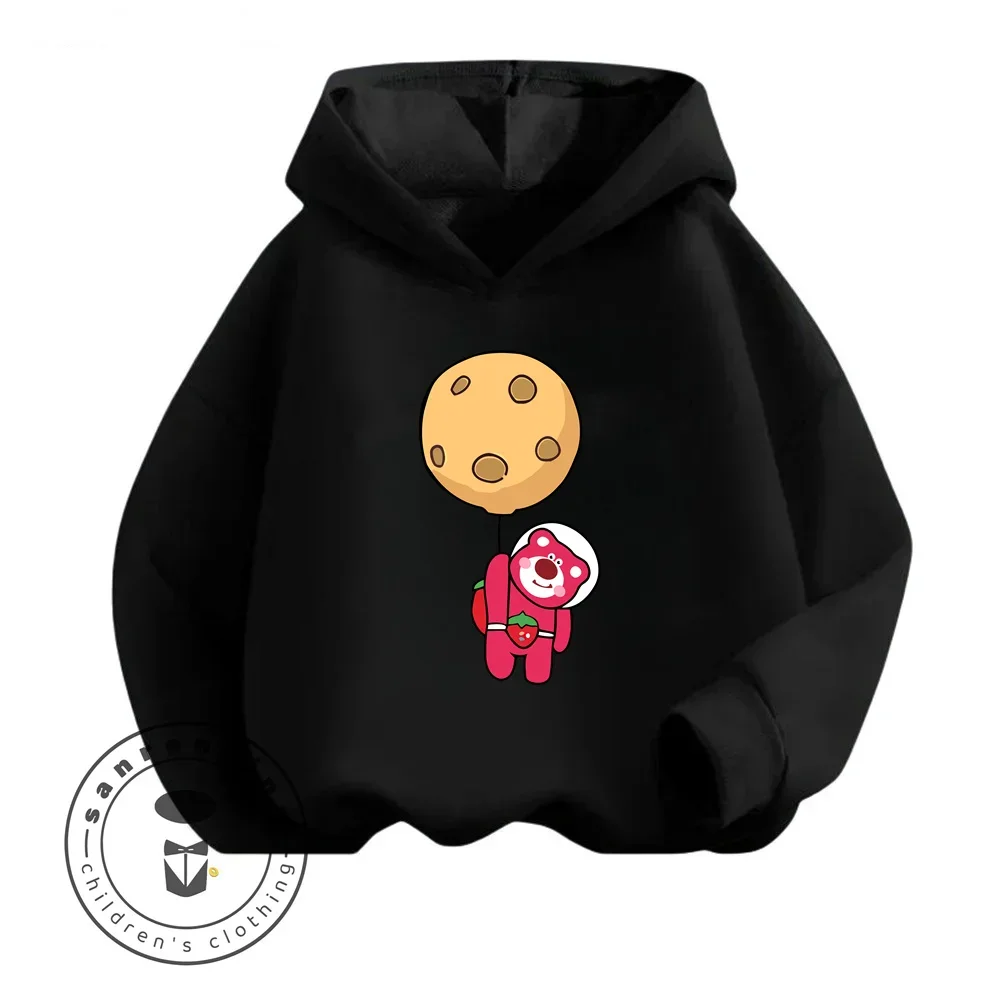 

2024 Niche Nuance Sleek and Subtle Long Sleeve Hoodies Featuring the Lots-o'-Huggin' Bear Suitable for Children Boys Girls Wear