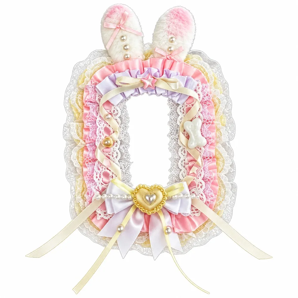 Portable Photocard Holder Lace Ribbon Bow Photocard Case Cute Lolita Style Photo Card Display Holder Craft Accessory