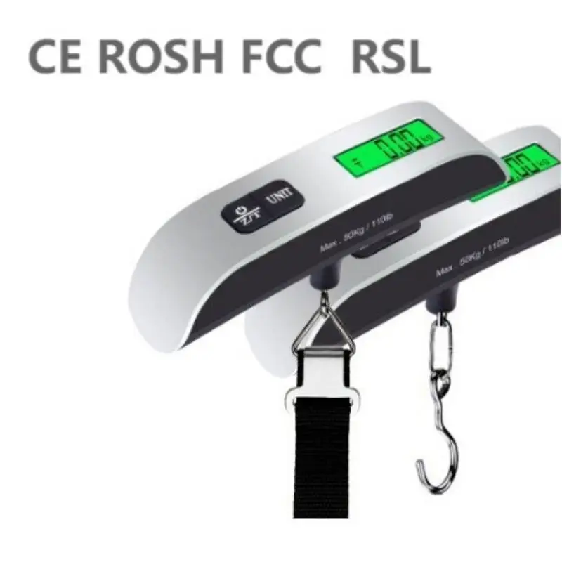 Portable Digital Travel Luggage Scale Handheld Hanging Weigher 110lb 50kg for Suitcase Weight Measurement