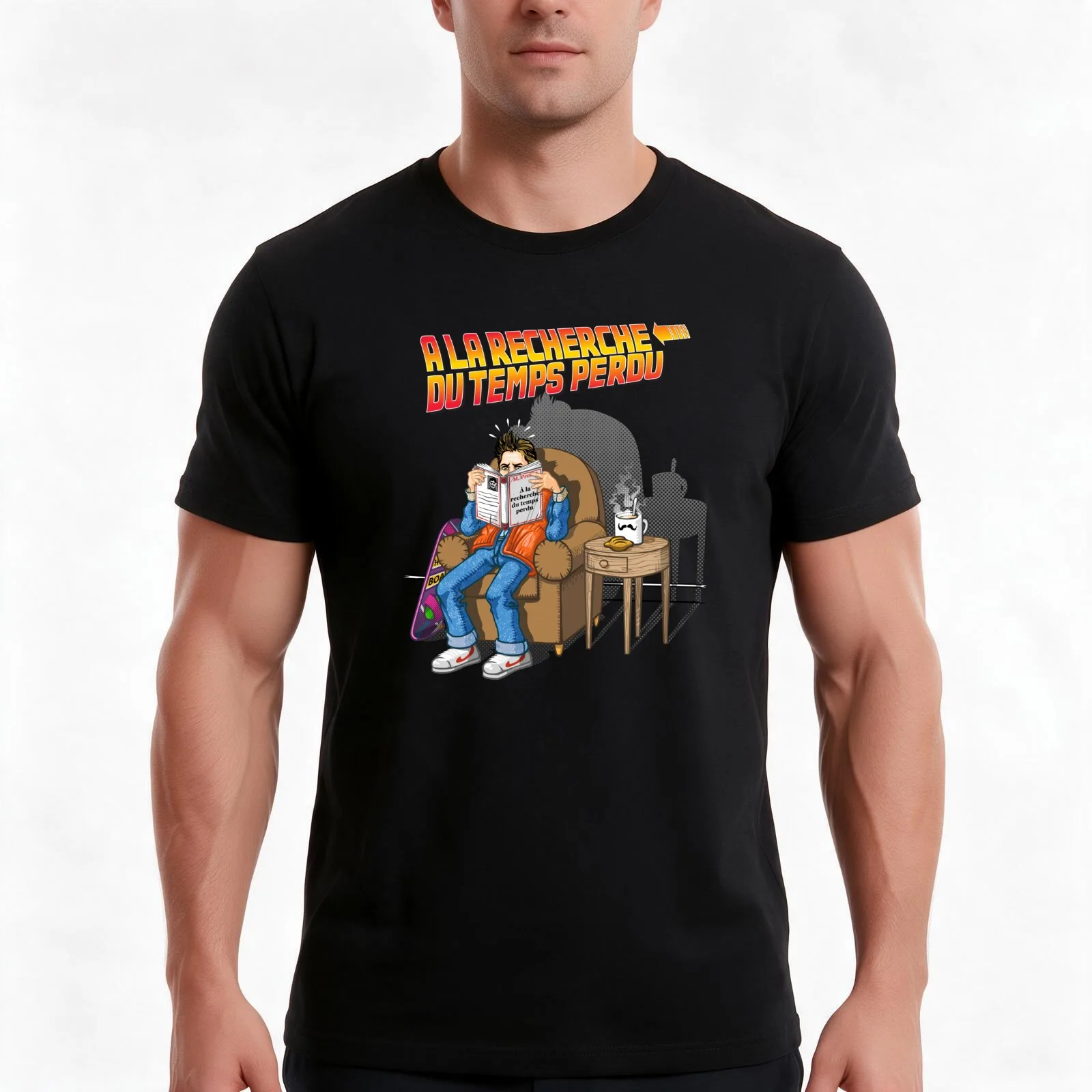 A la recherche du temps perdu T-Shirt, Summer Casual Cotton Tee, Oversized Streetwear Tops, Vintage Graphic Print, 100% Cotton