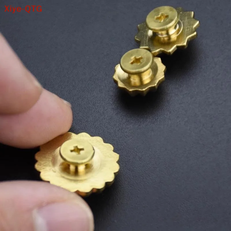 NEW High-End Brass Wallet Buckle Leather Decorative Studs Brass Chrysanthemum Studs Belt Buckle Decoration Pure Copper Hardware