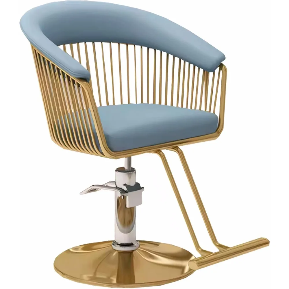 Sedia da salone con sollevamento idraulico360 ° Pedale girevole con struttura in ferro metallico Sedia dedicata per parrucchieri e bellezza24.8Dx26.77Wx32.68H