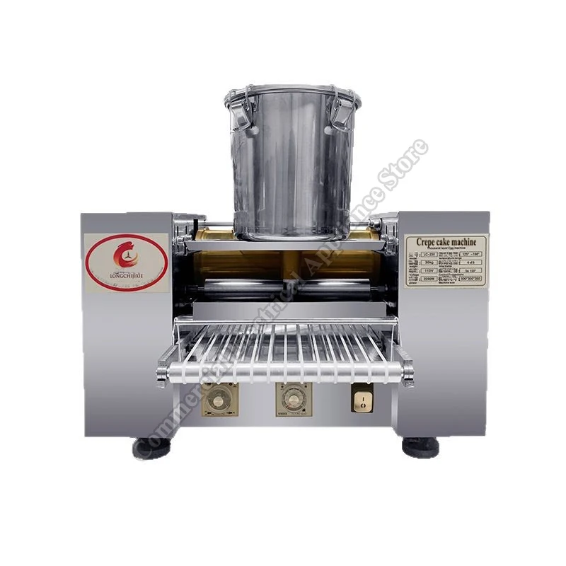 Fully Automatic Crepe Cake Machine 0.4~1.2mm Commercial Pancakes Egg Crepes Multi-functional Matcha Durian Crepe Cake Machine
