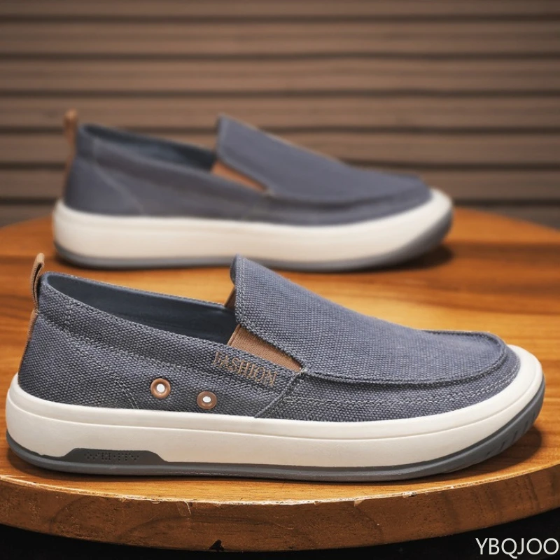 Spring summer new casual comfortable men's shoes trendy versatile boat shoes breathable wear-resistant lightweight canvas shoes