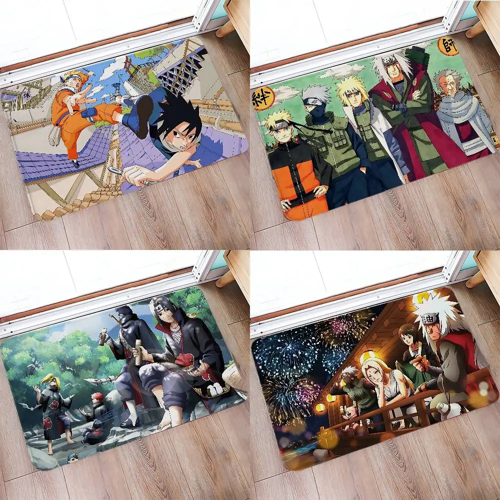 Naruto Anime Collectible Floor Mats Home Laundry Rug Carpet For Living Room Decor Lounge Area Anti-slip Foot Mat  Doormat