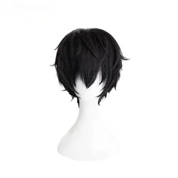 Izutsumi Wig Anime Delicious in Dungeon Cosplay Synthetic Wig Women 32cm Black Short Hair Izutsumi Cosplay Wigs