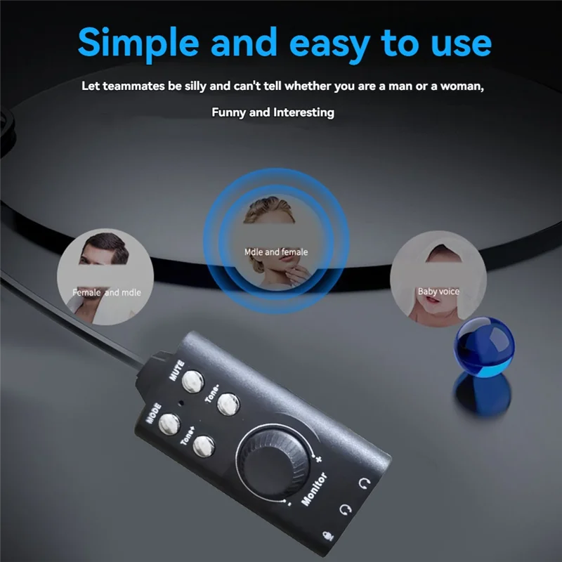 AY14 -Voice Changer Portable Voice Modulator Handheld Sound Card With Sound Multifunctional Effects Machine For Gaming