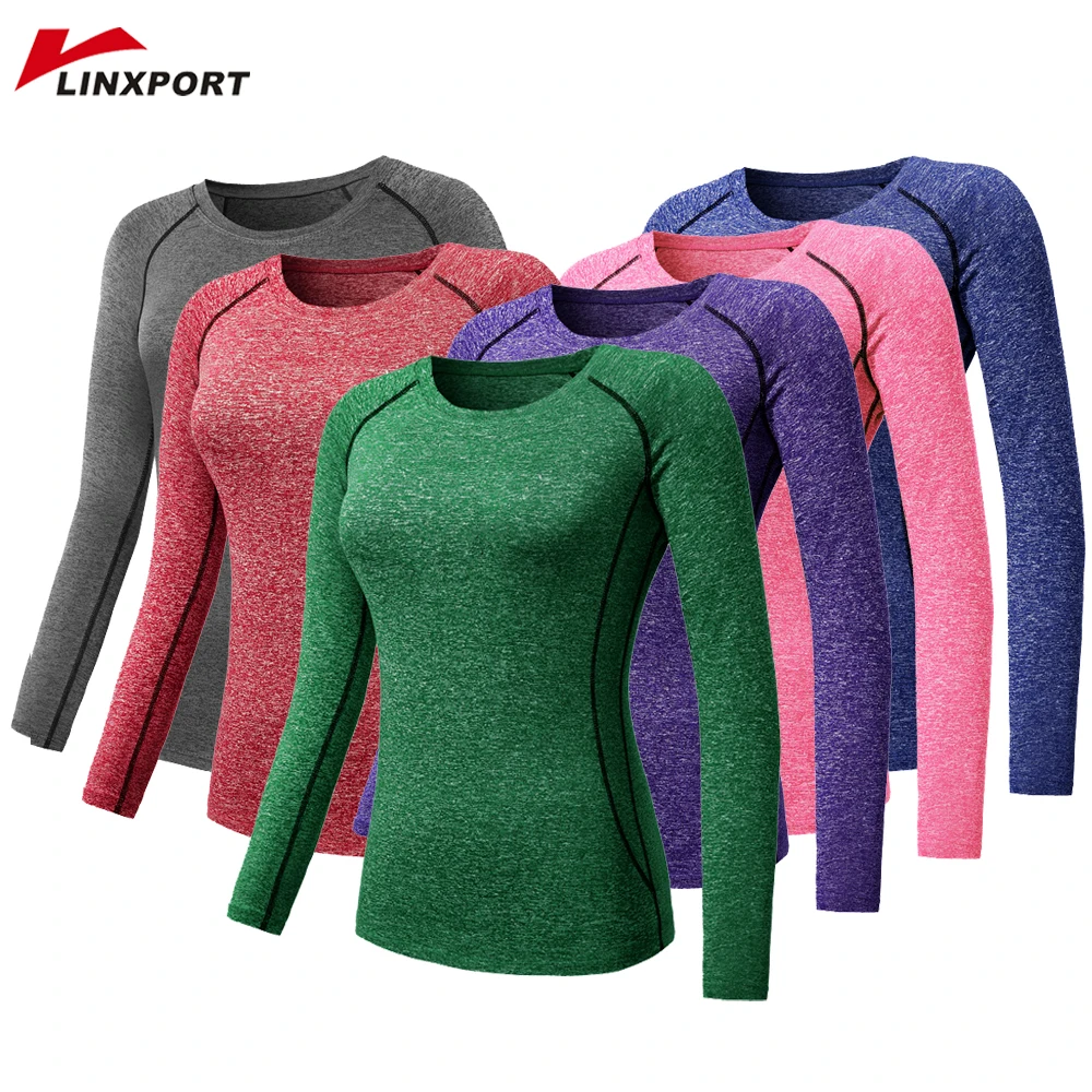 

Women Sports Shirt Quick Dry Fitness T-shirt Compression Workout Yoga Clothes Long Sleeve Tights Running Gym Tops Blouses Shirts