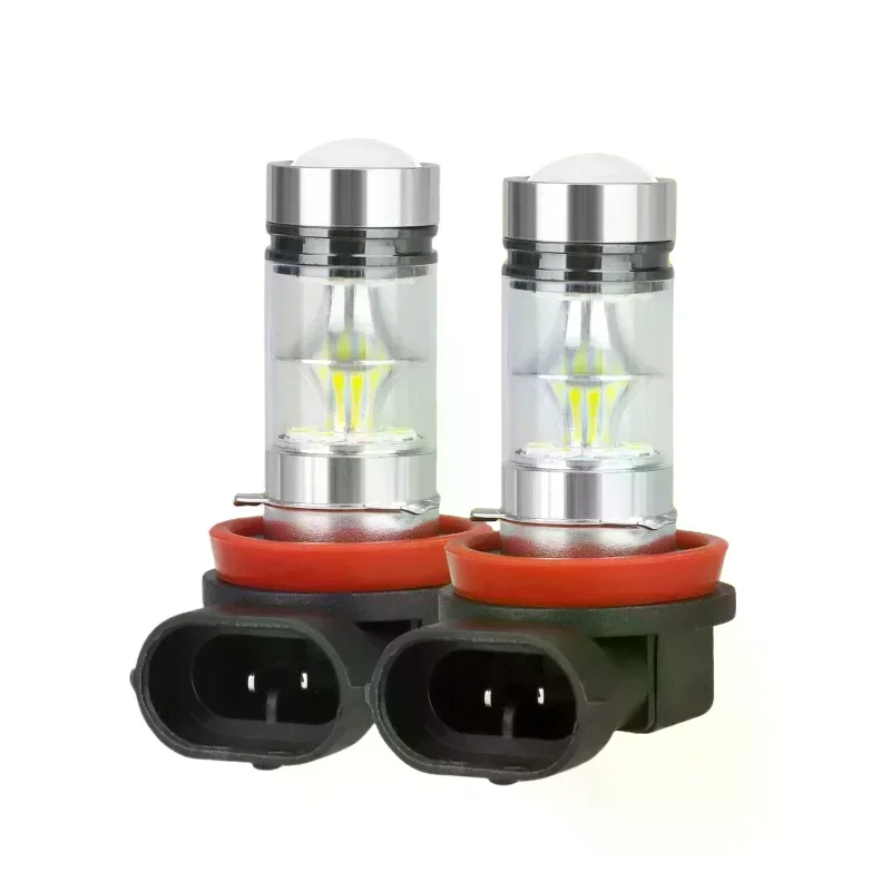 2x H11 H8 Super Bright LED Bulbs 4300K Yellow 100W 1500LM DRL Fog Light 20-SMD