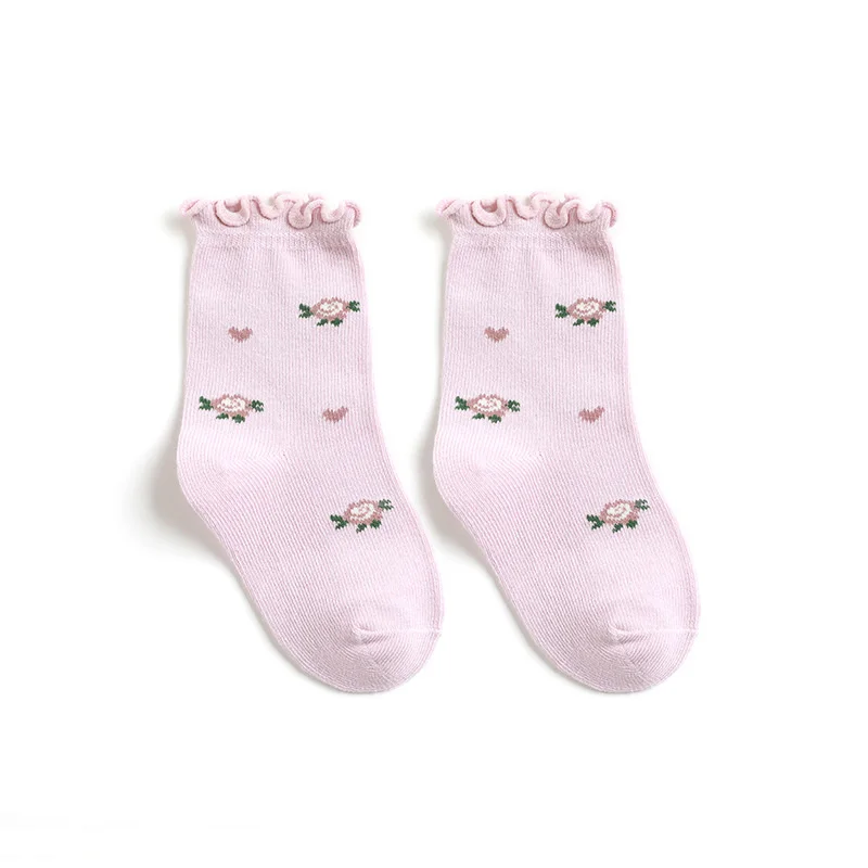 Lawadka 0-5T 5Pairs/set Kids Girl Socks Cotton Print Baby Socks for Girls Fashion Soft Toddler Children's Sock Spring Autumn New