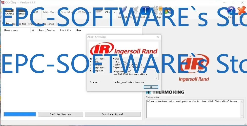 

Thermo King CanDiag v1.9.2+Инженерный уровень