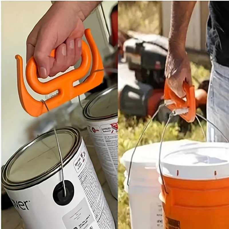 Multi Functional Heavy-duty Hook, Suitable for Groceries, 5-gallon Buckets, and Paint Cans - Stylish Orange Wall Mounted Design