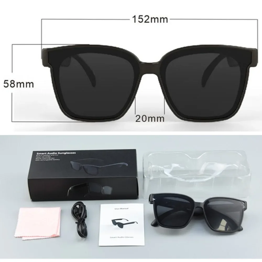 الذكية بلوتوث نظارات الصوت النظارات الشمسية الصوت المحيطي سماعة الهاتف المحمول سيارة القيادة دعوة مشغل موسيقى نظارات USB لاسلكية