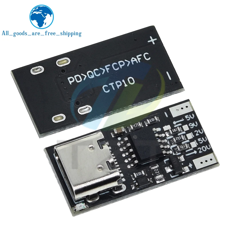 Type-C PD2.0 PD3.0 9V 12V 15V 20V Fast Charge Trigger Polling Detector USB Boost Power Supply Change Module Charger Board Tools