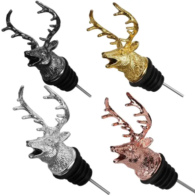 Bottle Stopper Wine Stoppers Deer Beverage Bottle Corks Sealer for Wine Lovers Christmas Halloween Kitchen Bar Tool Accessories