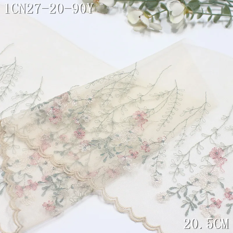 2 Yards 20cm breites Spitzenband Hochzeit Bestickte DIY Handgemachte Patchwork-Spitzenborte Nähzubehör DIY-Bastelzubehör