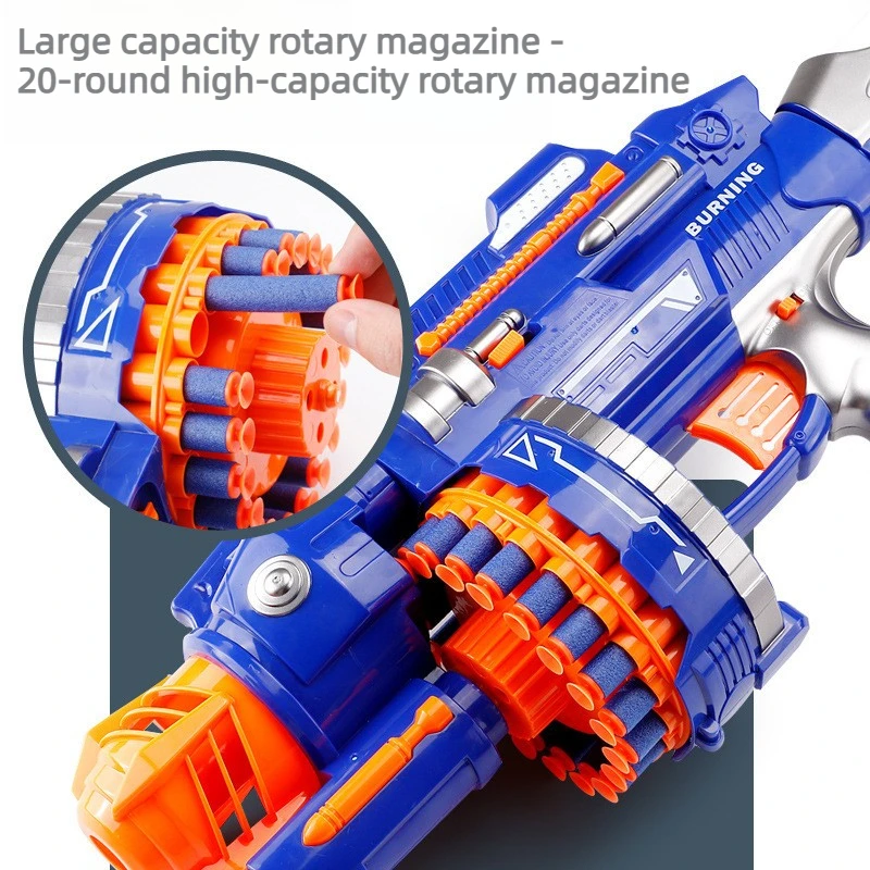 Pistola de juguete eléctrica para niños, pistolas de juguete de dardo suave, estilo militar, pistolas de juguete de fuego continuo seguras con dardos suaves y juguetes de objetivo