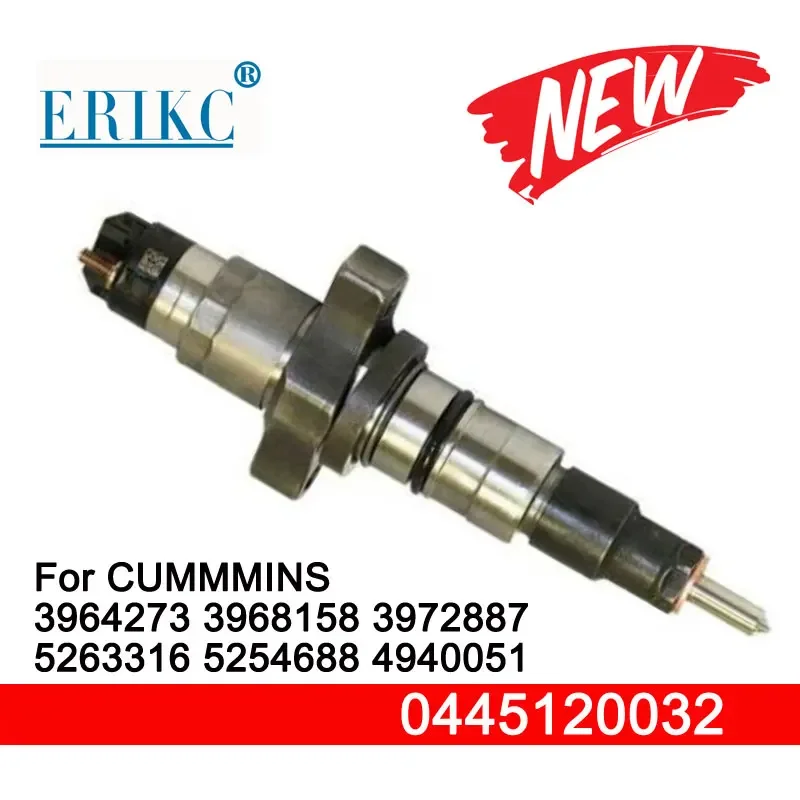 

ERIKC 0 445 120 032 Fuel Injector 0445120032 New Fuel Injection Nozzle 0445 120 032 for CUMMMINS 3972887 5263316 5254688 4940051