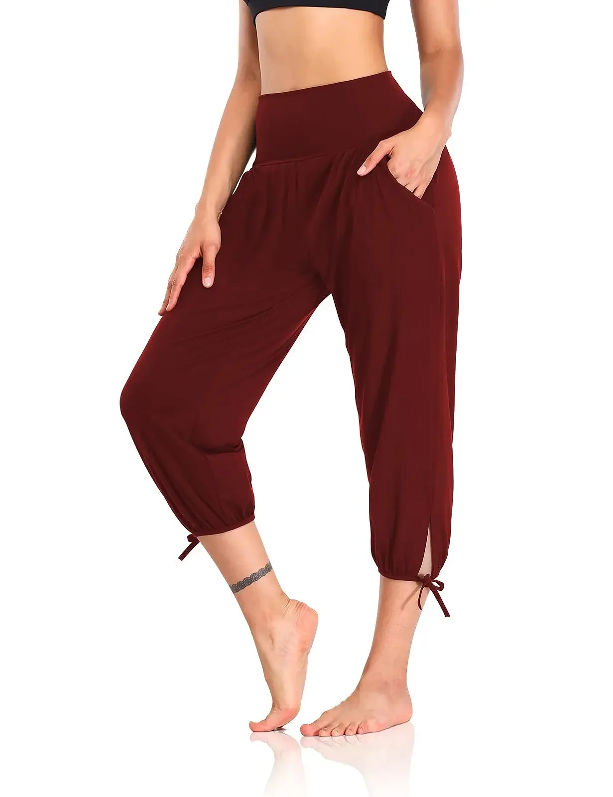 2025 Pantaloni da yoga da donna di vendita caldi di nuovo arrivo Comfort allentato Casual 7/10 Maglia da donna Abbigliamento quotidiano Pantaloni da jogging moda estiva