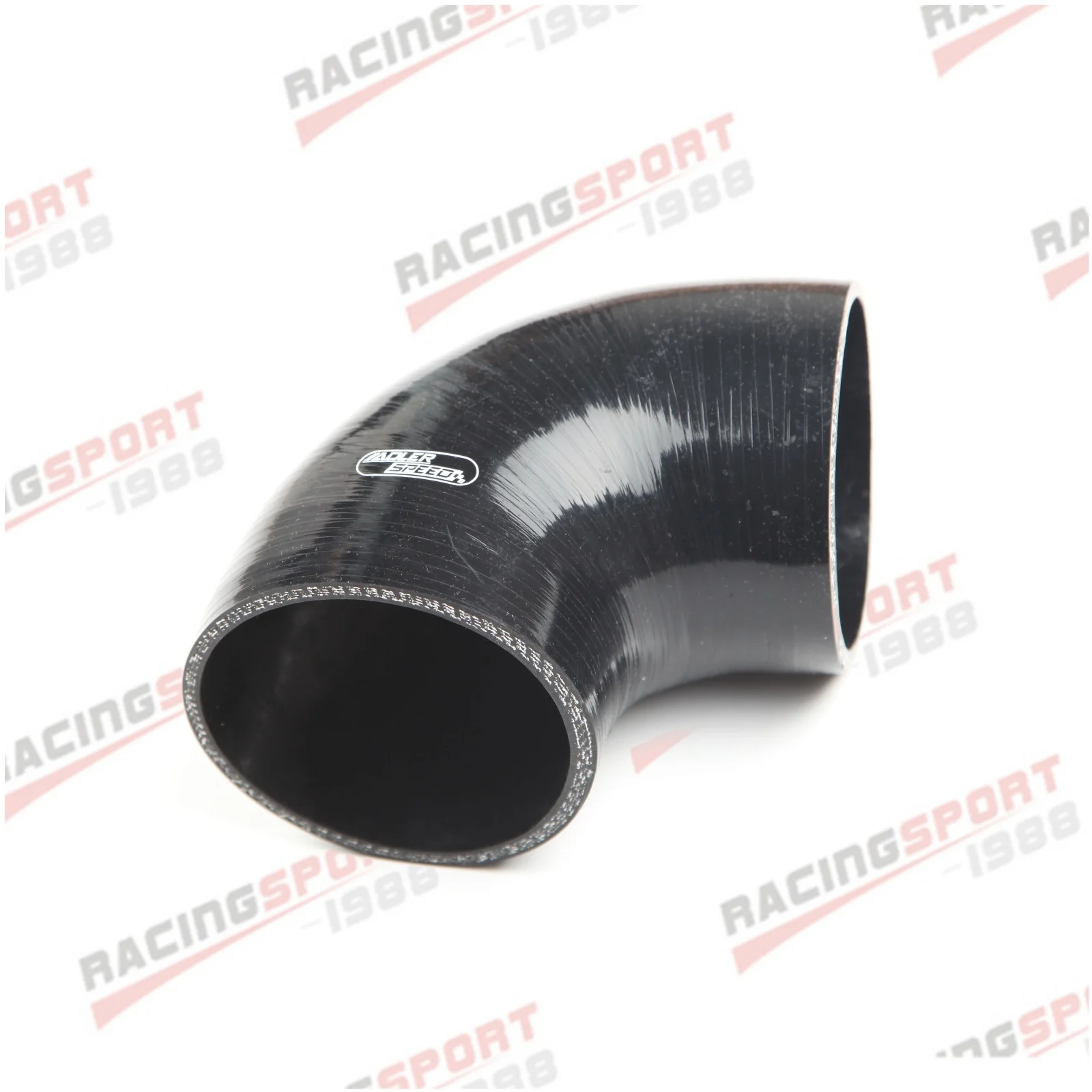 

90 Degree 4.5" 114mm ID Black Silicone Hose Turbo Coupler Pipe Tube 4Ply