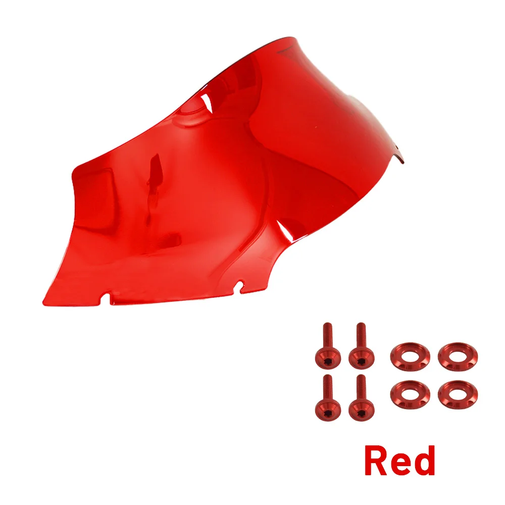 

Motorcycle 7inch Red Front Windshield&Screws Wind Windscreen Deflector Cover Plate For Harley Touring Road Glide FLTRX 2015-2023