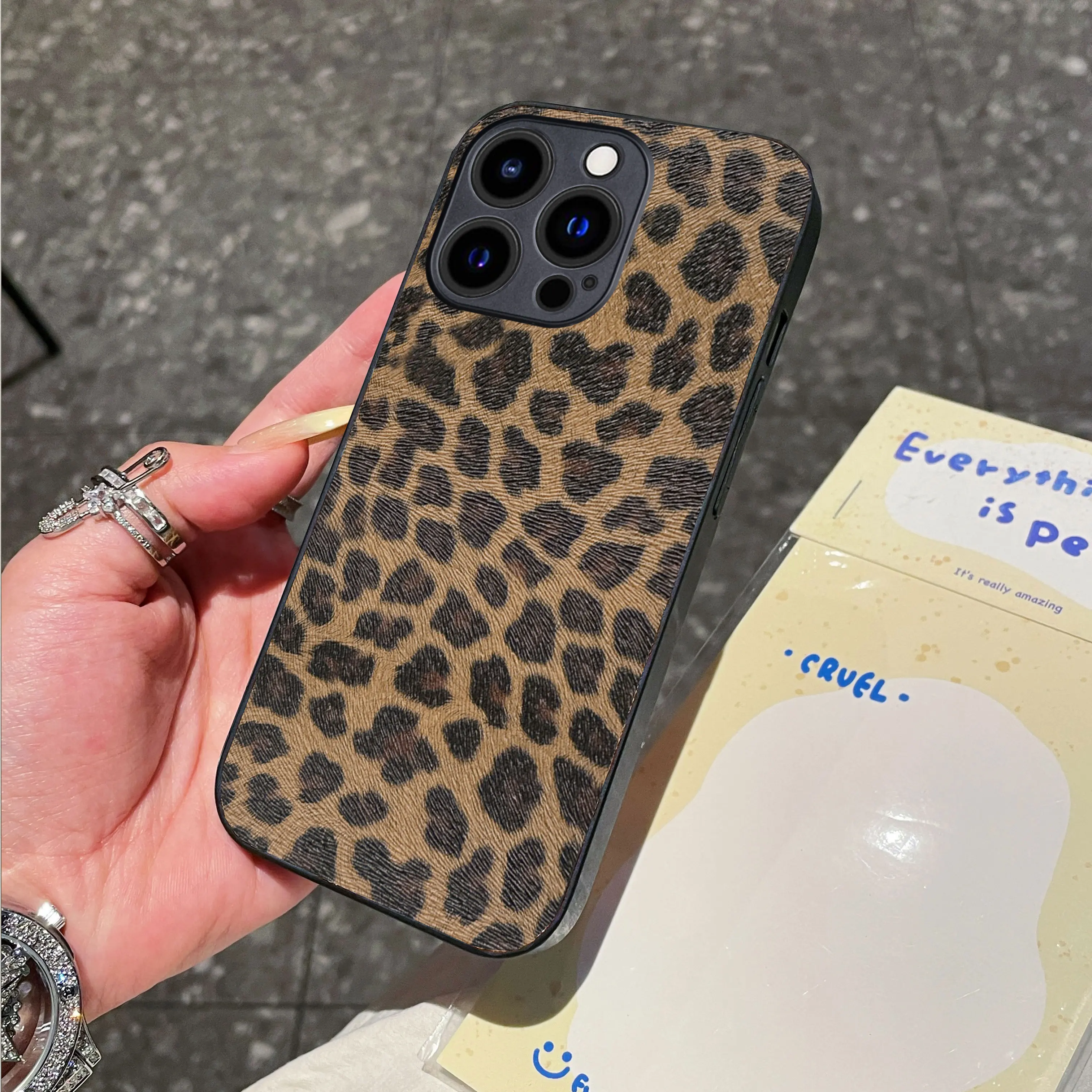 Mode Leopard Muster PU Ledertasche Für iphone 17 16 15 14 13 12 11 Pro max 7 8 Plus 12 Mini Xs Max XR 17 air Soft Cover